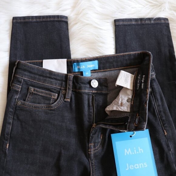 NEW Anthropologie M.i.H Dark Wash Skinny Jeans Size 25 - Picture 8 of 13